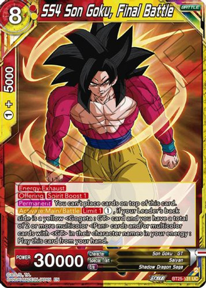 [BT25-131](UC) SS4 Son Goku, Final Battle