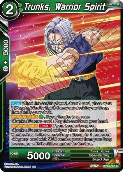 [BT25-080](R) Trunks, Warrior Spirit (Foil)