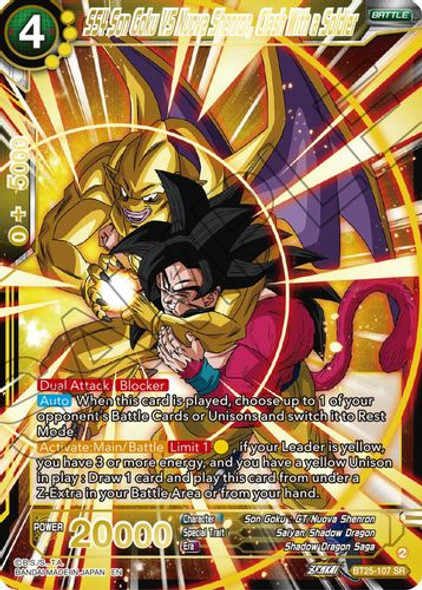 [BT25-107](SR) SS4 Son Goku Vs Nuova Shenron, Clash With a Soldier (Foil)