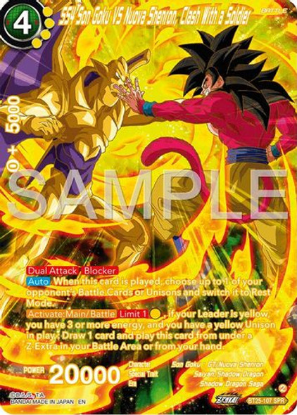 [BT25-107](SPR) SS4 Son Goku Vs Nuova Shenron, Clash With a Soldier (Foil)