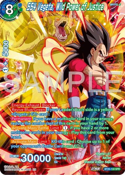 [BT25-133](SPR) SS4 Vegeta, Wild Power of Justice (Foil)