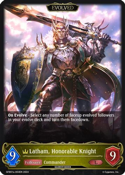 [GFB01a-004EN](L) Latham, Honorable Knight (Evolved)