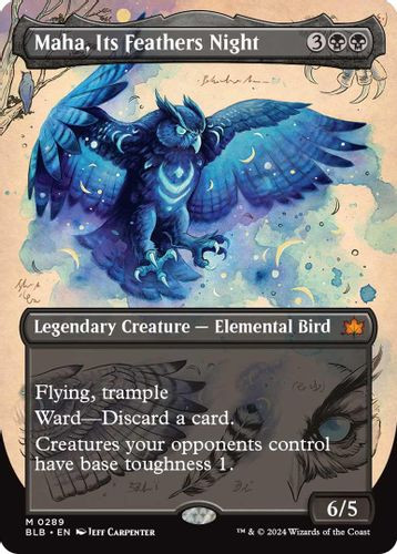 BLB-0289M Maha, Its Feathers Night (Borderless)