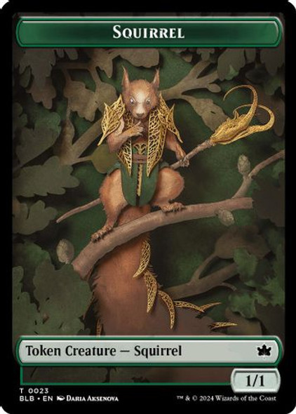 (BLB) 23-BLB//27-BLB Squirrel // Food Double-Sided Token