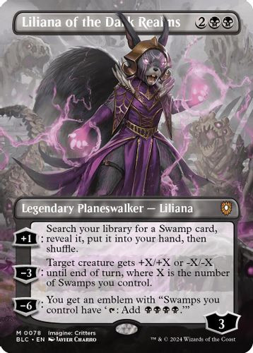 BLC-0078M Liliana of the Dark Realms (Borderless) (Foil)
