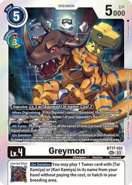 [BT17-102](SEC) Greymon (Foil)