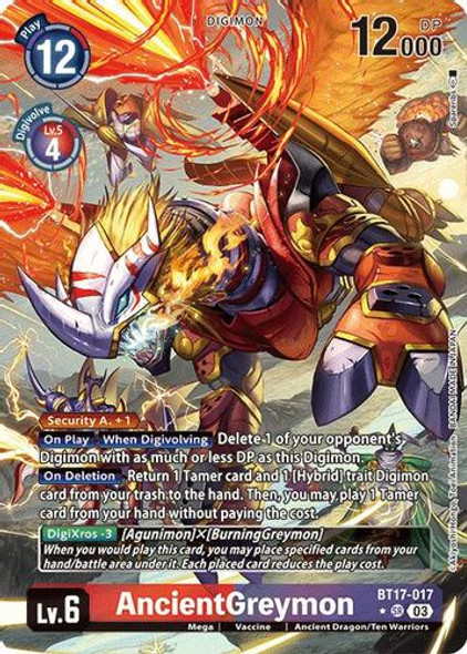 [BT17-017](SR) AncientGreymon (1 Star Alternate Art) (Foil)