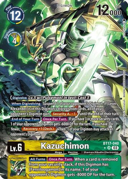 [BT17-040](SR) Kazuchimon (1 Star Alternate Art) (Foil)