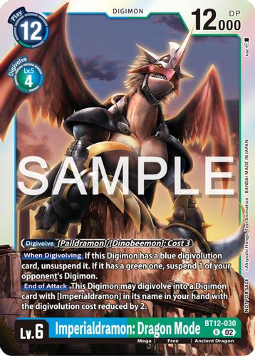 [BT12-030](R) Imperialdramon: Dragon Mode (Event Pack 6) (Foil)