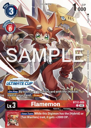[BT12-009](C) Flamemon (Ultimate Cup 2024) (Foil)
