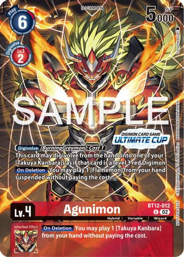 [BT12-012](U) Agunimon (Ultimate Cup 2024) (Foil)
