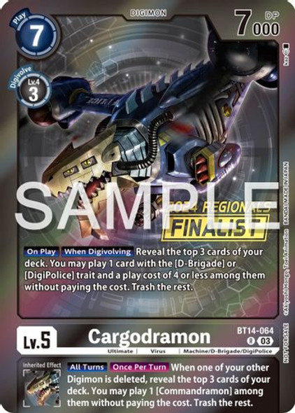 [BT14-064](R) Cargodramon (2024 Regionals Finalist) (Foil)