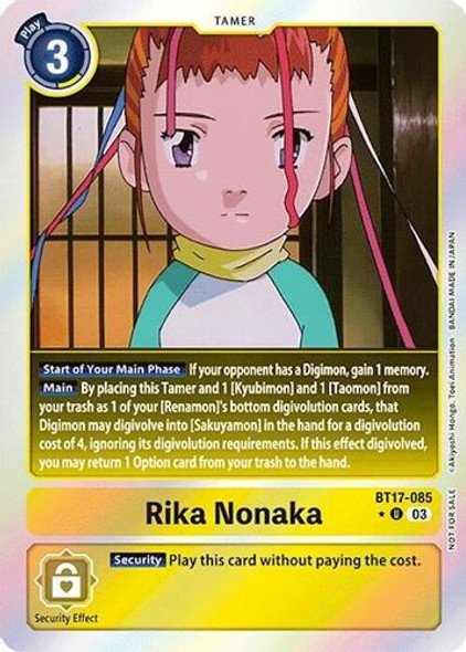 [BT17-085](U) Rika Nonaka (Secret Crisis: Movie Pack) (Foil)