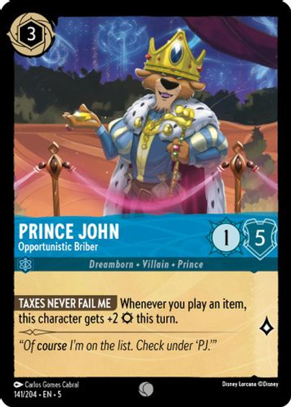 [LOR05-141/204](C) Prince John - Opportunistic Briber (Foil)