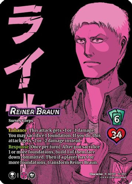 [AOT01-017/297](CH-R) Reiner Braun // Reiner, Armored Titan (Foil)