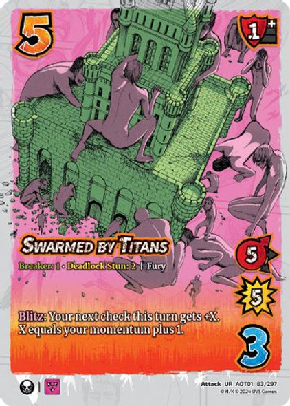 [AOT01-083/297](UR) Swarmed by Titans (Foil)