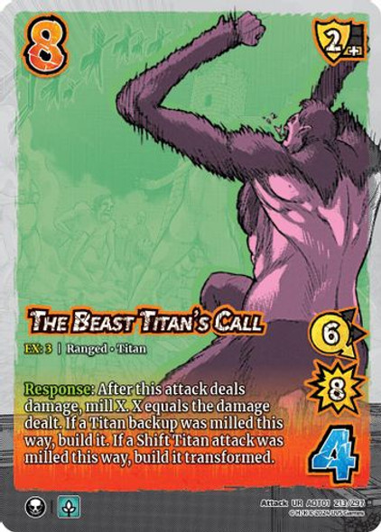 [AOT01-213/297](UR) The Beast Titan's Call (Foil)