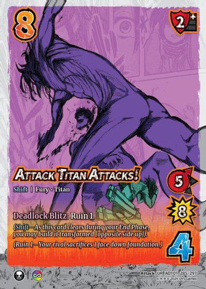 [AOT01-285/297](UR) Attack Titan Attacks! // The Attack Titan (Foil)