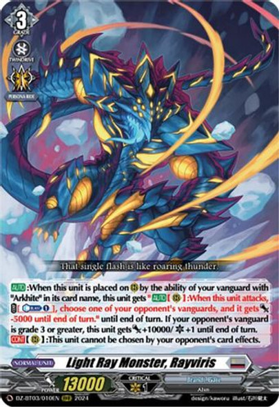 DZ-BT03/010EN RRR Light Ray Monster, Rayviris