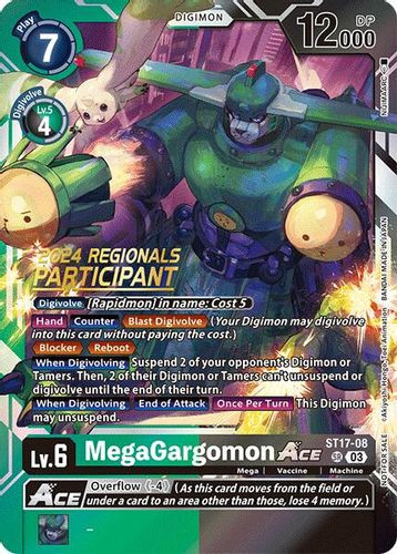 [ST17-08](SR) MegaGargomon ACE (2024 Regionals Participant) (Foil)
