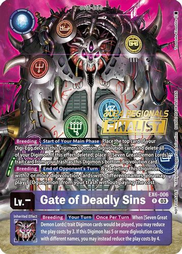 [EX06-006](R) Gate of Deadly Sins (2024 Regionals Finalist) (Foil)