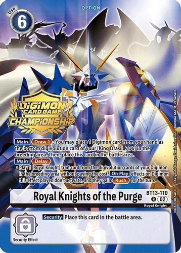 [BT13-110](R) Royal Knights of the Purge (2024 Championship Gold Stamp) (Foil)