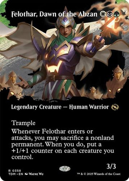 [TDM-0358](R) Felothar, Dawn of the Abzan (Borderless) (Foil)