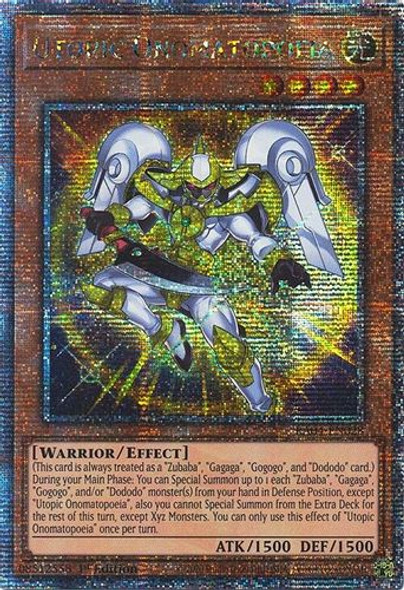 [RA04-EN028] Utopic Onomatopoeia (Quarter Century Secret Rare)<1st>