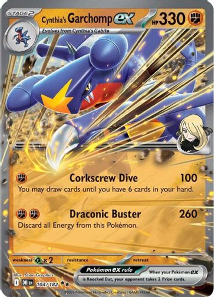 [SV10][DRI-104/182](RR) Cynthia's Garchomp ex (Holo)