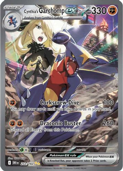 [SV10][DRI-232/182](GRR) Cynthia's Garchomp ex (Holo)