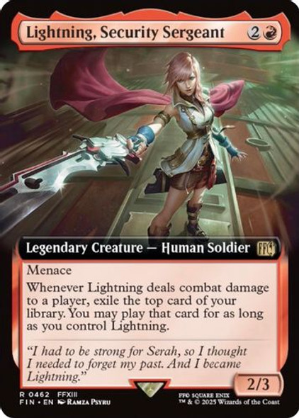 [FIN-0462](R) Lightning, Security Sergeant (Extended Art) (Foil)