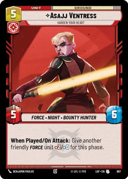 [05-LOF-EN-0667](U) Asajj Ventress - Harden Your Heart (Foil)