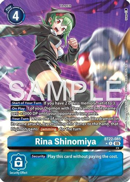 [BT22-085](R) Rina Shinomiya (1 Star Alt Art) (Foil)