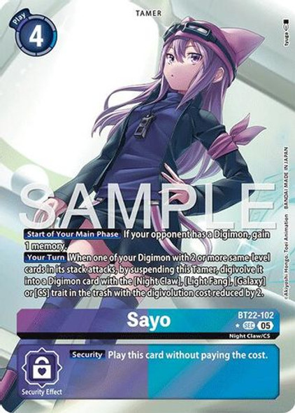 [BT22-102](SEC) Sayo (1 Star Alt Art) (Foil)
