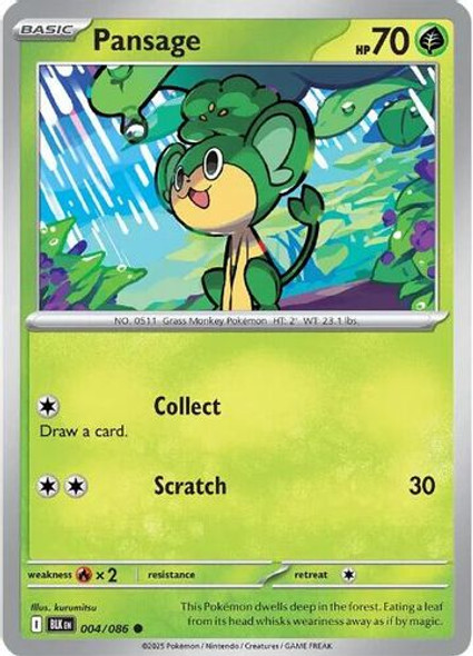[SV10b][BLK-004/086](C) Pansage (Poke Ball Holo)