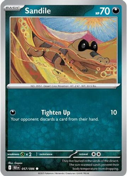 [SV10b][BLK-057/086](C) Sandile (Poke Ball Holo)