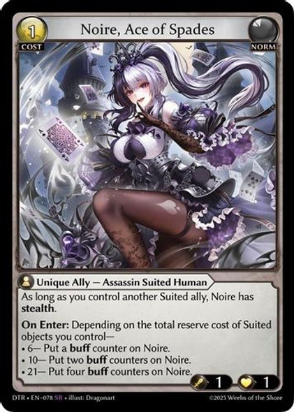 |GA07|<1st>[DTR-EN-078](SR) Noire, Ace of Spades