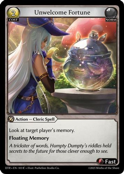 |GA07|<1st>[DTR-EN-103](C) Unwelcome Fortune {Foil}