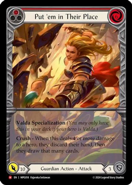 [FAB17 1st][MPG-018](M) Put 'Em In Their Place (Extended Art) (Rainbow Foil)