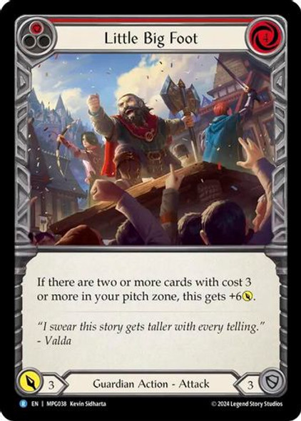 [FAB17 1st][MPG-038](R) Little Big Foot (Red) (Rainbow Foil)