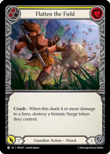 [FAB17 1st][MPG-077](C) Flatten the Field (Yellow)