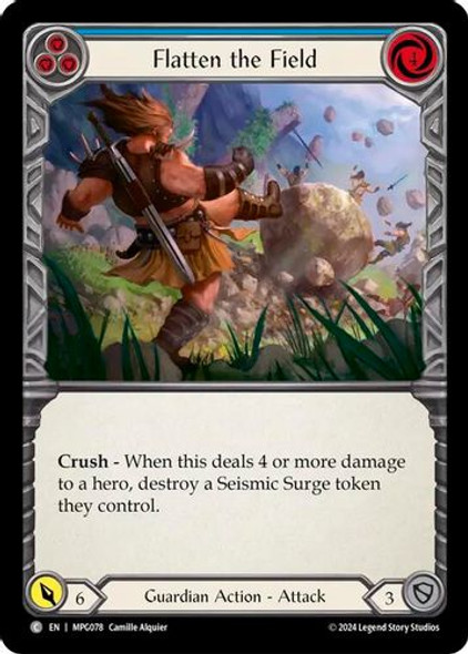 [FAB17 1st][MPG-078](C) Flatten the Field (Blue) (Rainbow Foil)
