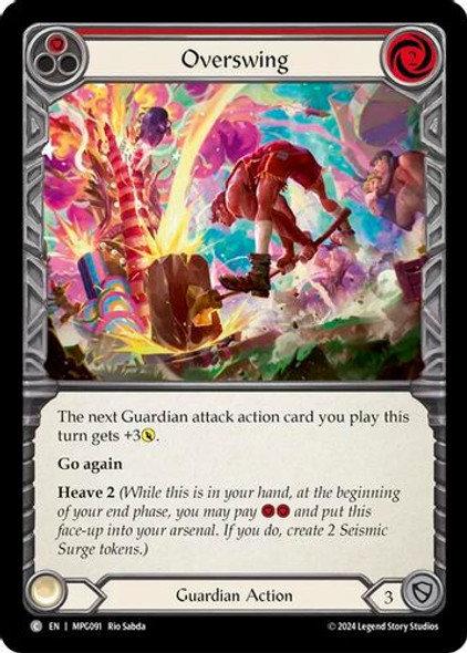 [FAB17 1st][MPG-091](C) Overswing (Red) (Rainbow Foil)