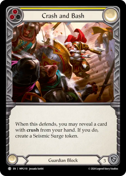 [FAB17 1st][MPG-110](C) Crash and Bash (Yellow) (Rainbow Foil)