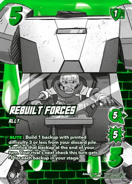 [TMNT01-220/186](UR-ALT) Rebuilt Forces (Alternate Art) (Foil)