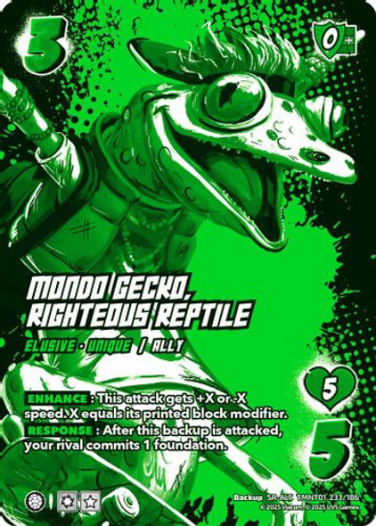 [TMNT01-233/186](SR-ALT) Mondo Gecko, Righteous Reptile (Alternate Art) (Foil)