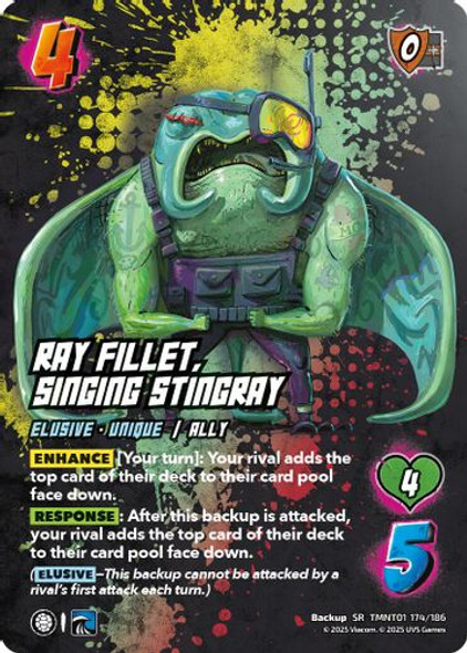 [TMNT01-174/186](SR) Ray Fillet, Singing Stingray (Foil)