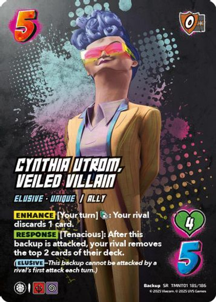 [TMNT01-185/186](SR) Cynthia Utrom, Veiled Villain (Foil)
