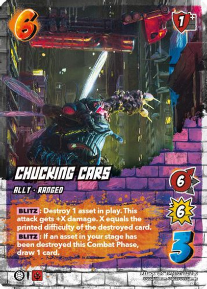 [TMNT01-082/186](UR) Chucking Cars (Foil)