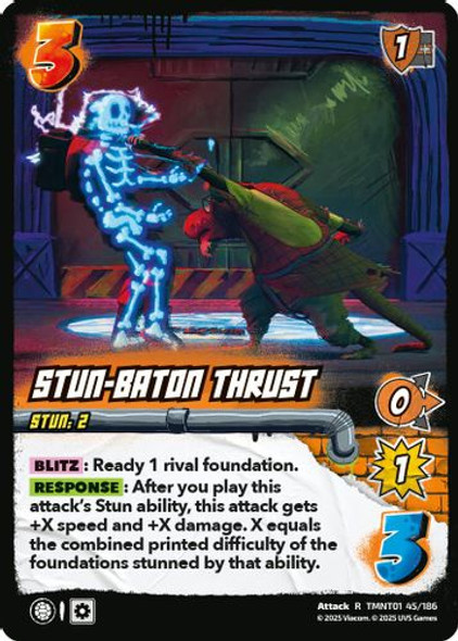 [TMNT01-045/186](R) Stun-Baton Thrust (Foil)